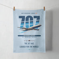 Thumbnail for Boeing 707-320C design on light blue towel