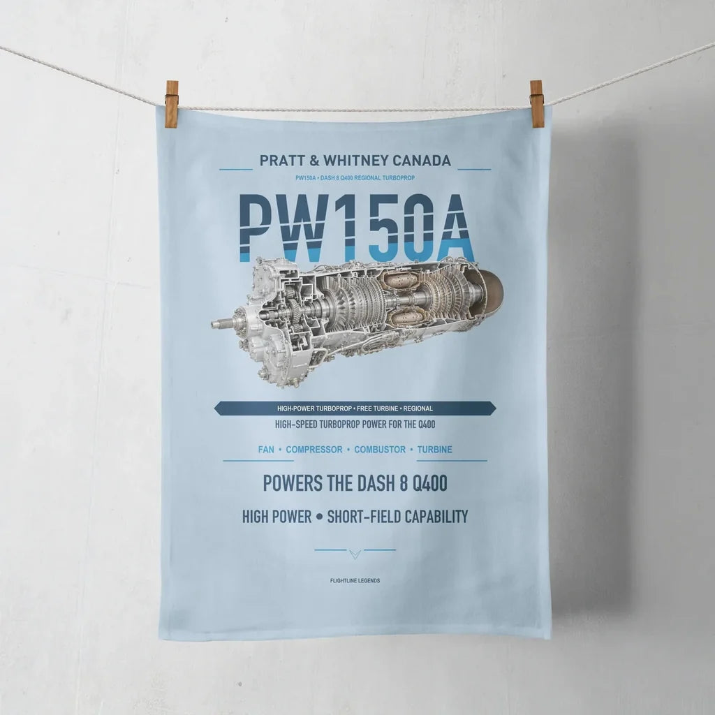 PW150A design on light blue towel