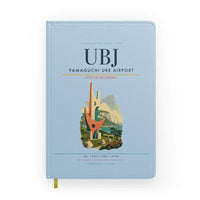 Thumbnail for Yamaguchi Ube Airport (UBJ) design on light blue notebook