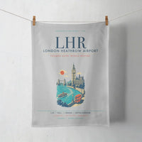 Thumbnail for London Heathrow Airport (LHR) design on light gray towel