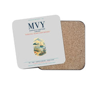 Thumbnail for Martha's Vineyard Airport (MVY) design on light gray 1 piece coaster