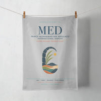 Thumbnail for Prince Mohammad Bin Abdulaziz International Airport (MED) design on light gray towel