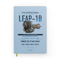 Thumbnail for CFM LEAP-1B design on light blue notebook
