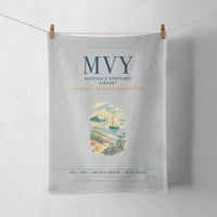 Thumbnail for Martha's Vineyard Airport (MVY) design on light gray towel