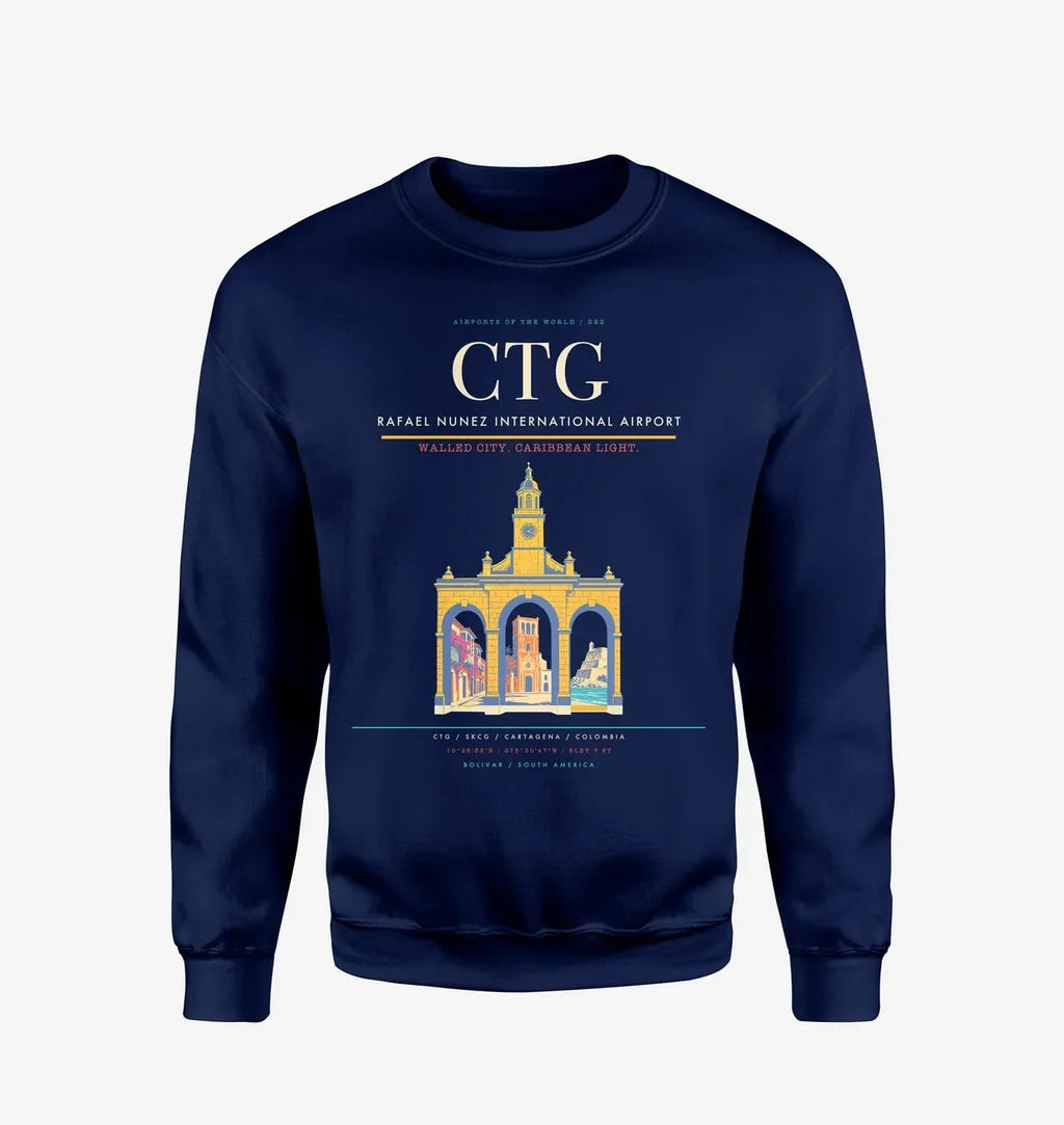Rafael Nunez International Airport CTG Sweatshirt - Navy Blue