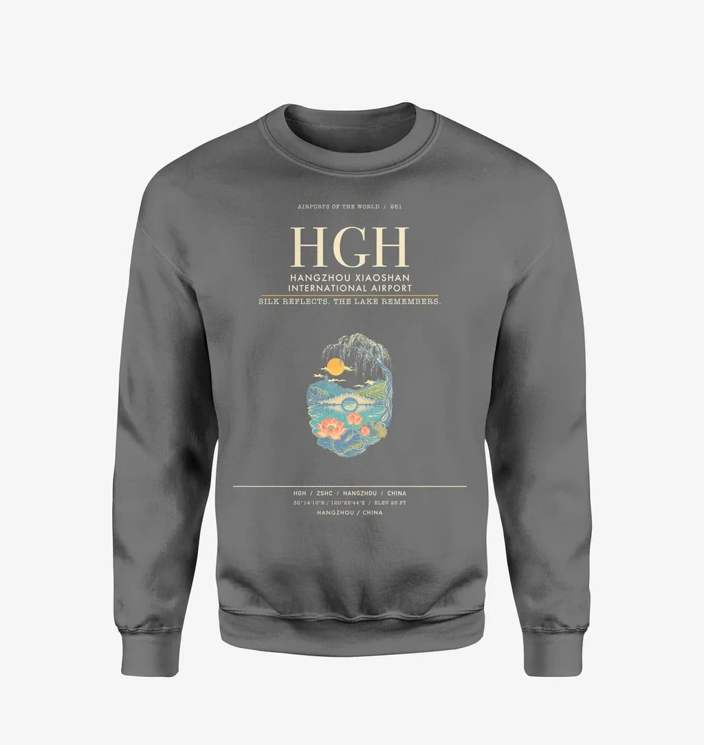 Hangzhou Xiaoshan International Airport HGH Sweatshirt - Gray