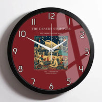 Thumbnail for VINTAGE G4090 - The Desert Stopover - Designed Wall Clocks design on darkred framed