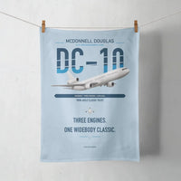 Thumbnail for McDonnell Douglas DC-10 design on light blue towel
