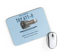 Thumbnail for TAY 611-8 design on light blue rectangle mouse pad