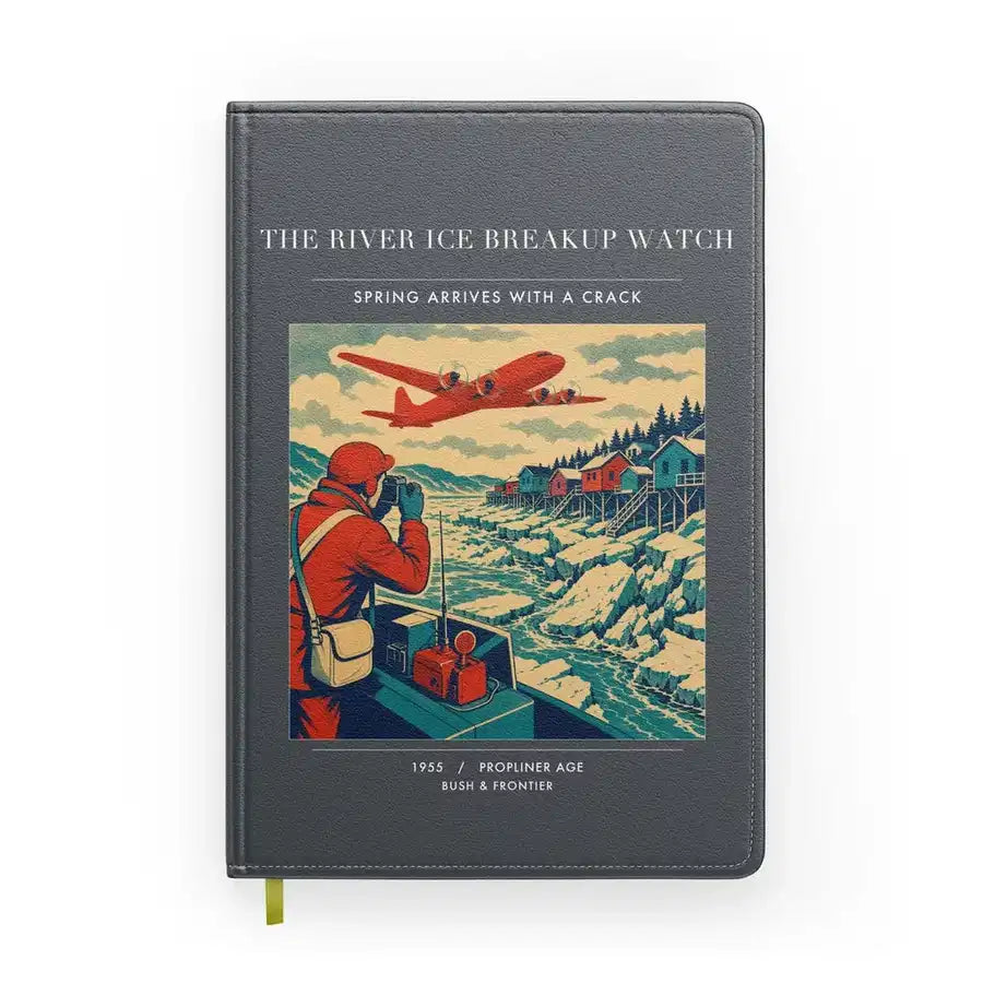 VINTAGE G4491 - The River Ice Breakup Watch - Designed Notebooks design on gray