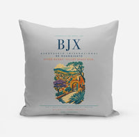 Thumbnail for Aeropuerto Internacional de Guanajuato (BJX) design on light gray pillow