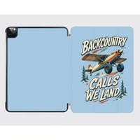 Thumbnail for Backcountry Calls We Land design on light blue ipad tablet case