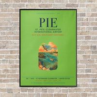Thumbnail for St. Pete–Clearwater International Airport PIE vertical canvas print - framed - light green background