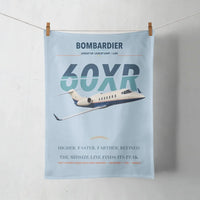 Thumbnail for Bombardier Learjet 60XR design on light blue towel