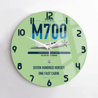 Thumbnail for Piper M700 Fury design on light green no frame wall clock