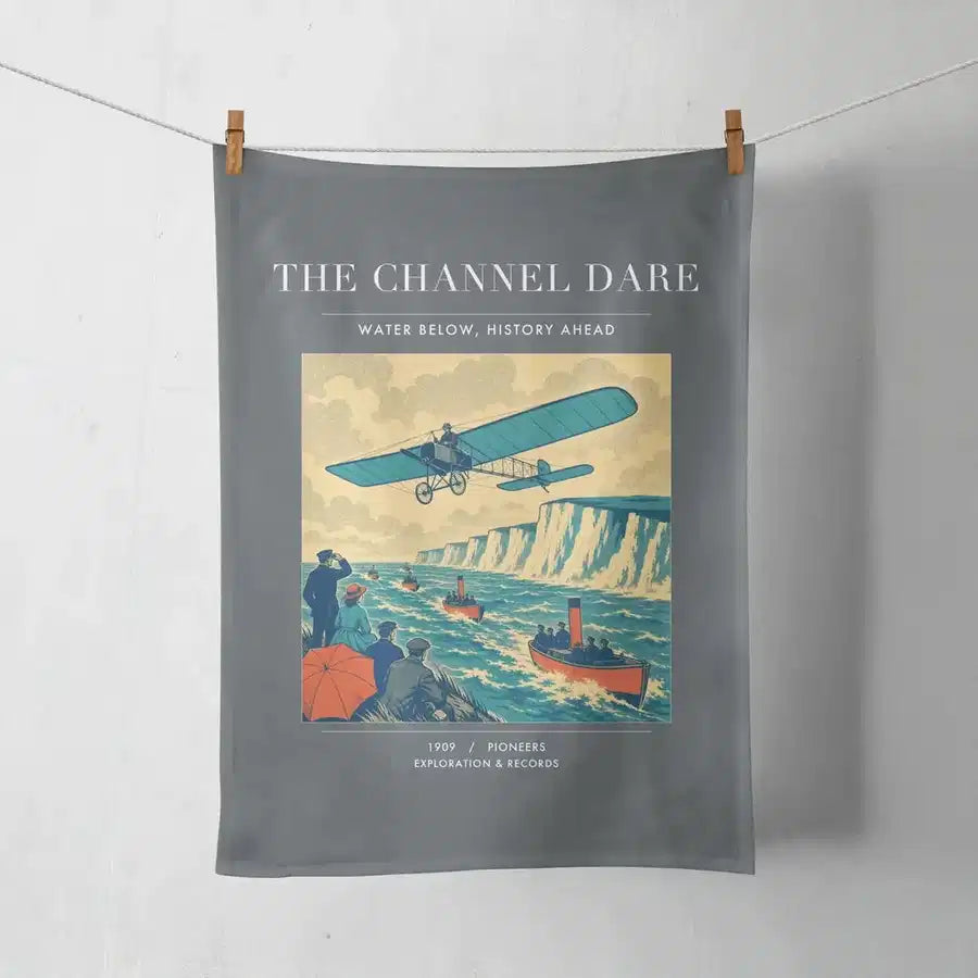 VINTAGE G4324 - The Channel Dare - Designed Towels design on gray