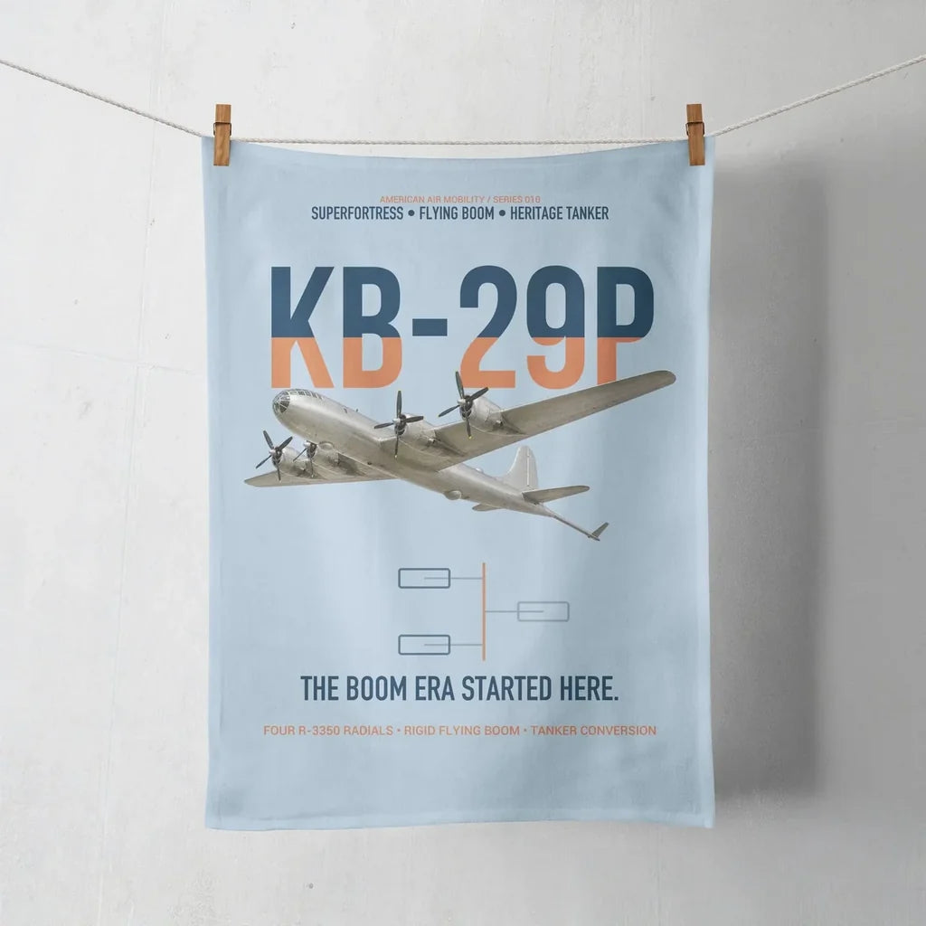 KB-29P SUPERFORTRESS design on light blue towel