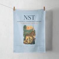 Thumbnail for Nakhon Si Thammarat Airport (NST) design on light blue towel