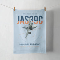 Thumbnail for Saab JAS 39C Gripen design on light blue towel