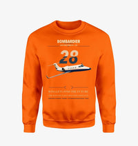 Thumbnail for Bombardier Learjet 28 design on orange sweatshirt