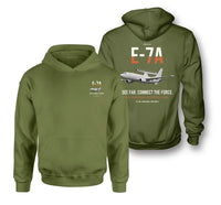 Thumbnail for E-7A Wedgetail design on green army double-side hoodie, double-side print