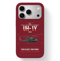 Thumbnail for Bell UH-1Y Venom design on dark red magsafe iphone case, for iPhone 17 Pro