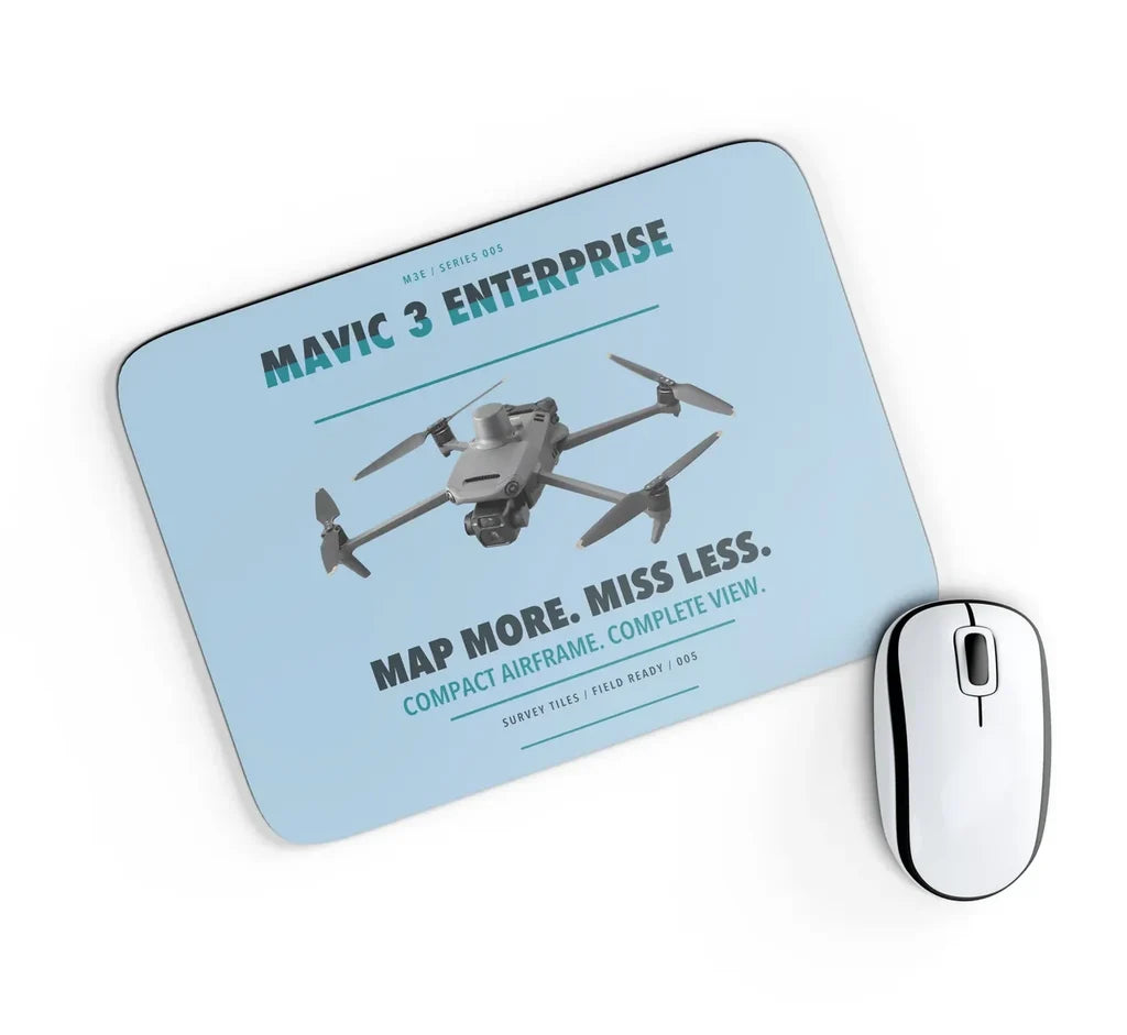 DJI Mavic 3 Enterprise design on light blue rectangle mouse pad