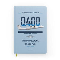 Thumbnail for De Havilland Dash 8-400 design on light blue notebook