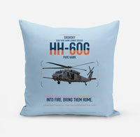 Thumbnail for Sikorsky HH-60G Pave Hawk design on light blue pillow