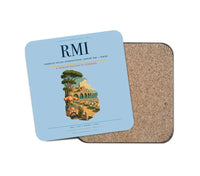 Thumbnail for Federico Fellini International Airport (RMI) design on light blue 1 piece coaster
