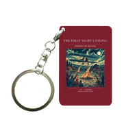 Thumbnail for VINTAGE G4327 - The First Night Landing - Designed Key Chain design on darkred