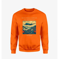 Thumbnail for VINTAGE G4342 - The Tea Terrace Overflight - Designed Sweatshirts design on orange