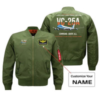 Thumbnail for VC-25A AIR FORCE ONE design on green bomber with custom name badge