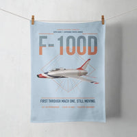 Thumbnail for F-100D Super Sabre design on light blue towel