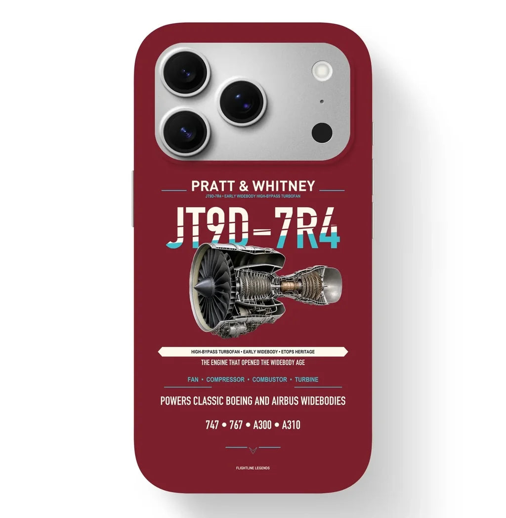 JT9D-7R4 Case design on dark red iphone case