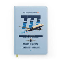 Thumbnail for Boeing 777F design on light blue notebook