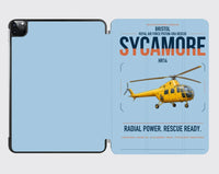 Thumbnail for Bristol Sycamore HR14 design on light blue ipad tablet case