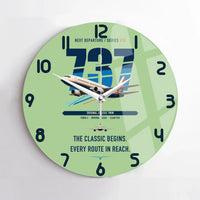 Thumbnail for Boeing 737-300 Classic design on light green no frame wall clock