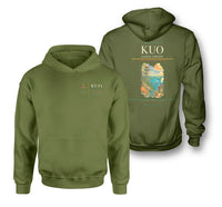 Thumbnail for Kuopio Airport (KUO) design on green army double-side hoodie