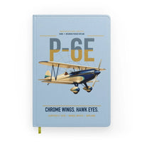 Thumbnail for Curtiss P-6E Hawk design on light blue notebook