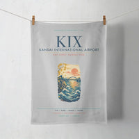 Thumbnail for Osaka Kansai International Airport (KIX) design on light gray towel