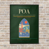 Thumbnail for Porto Alegre - Salgado Filho International Airport POA - Canvas Framed - Dark Green