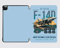 Thumbnail for F-14D Tomcat design on light blue ipad tablet case