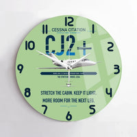 Thumbnail for Cessna Citation CJ2+ design on light green no frame wall clock