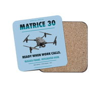 Thumbnail for DJI Matrice 30 design on light blue 1 piece coaster