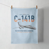 Thumbnail for C-141B Starlifter design on light blue towel