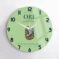 Thumbnail for Norfolk International Airport (ORF) design on light green no frame wall clock
