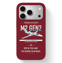Thumbnail for Cessna Citation M2 Gen2 design on dark red magsafe iphone case, for iPhone 17 Pro