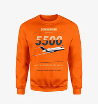 Thumbnail for Bombardier Global 5500 design on orange sweatshirt