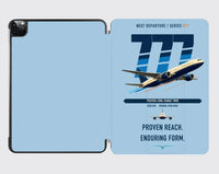 Thumbnail for Boeing 777-200ER design on light blue ipad tablet case